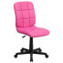 Mid-Back Pink Quilted Vinyl Swivel Task Chair