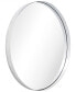 Ultra Polished Stainless Steel Round Wall Mirror, 30" x 30"