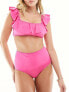 & Other Stories frill detail bikini top in pink