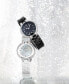 ფოტო #2 პროდუქტის Women's Rubaiyat Diamond (1/3 ct. t.w.) Stainless Steel and White Ceramic Bracelet Watch 35mm