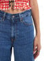 Фото #4 товара Abercrombie & Fitch high rise wide leg jean in mid blue