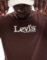 Levi's x ASOS exclusive t-shirt with retro chest logo in brown