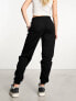 New Look cuffed joggers in black