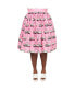 Plus Size Barbie 1970s Pink Barbie Bus Gellar Swing Skirt