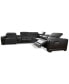 Фото #12 товара Krofton 6-Pc. Beyond Leather Fabric Sectional with 2 Power Motion Recliners and 1 Console, Created for Macy's