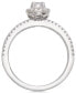 ფოტო #3 პროდუქტის Diamond Halo Engagement Ring (1/2 ct. t.w) in 14k White Gold