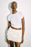 Фото #3 товара Мини-юбка из полупрозрачной ткани с цветочным принтом ZARA