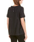 Фото #2 товара Pomegranate Square Trim Blouse Women's Black Xs