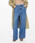 Фото #1 товара Women's Adjustable Drawstring Wideleg Jeans