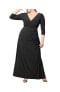 Фото #1 товара Plus Size Gala Glam V Neck Evening Gown