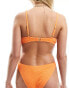 Lindex Naomi crinkle brazilian bikini bottom in orange Красный, M - фото #3