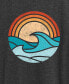 ფოტო #3 პროდუქტის Trendy Plus Size Beach Waves Graphic T-Shirt