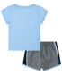 ფოტო #2 პროდუქტის Toddler Girls Dri-FIT All Day Short Sleeve Tee and Shorts Set