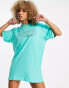 Il Sarto oversized logo t-shirt dress in bright green