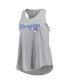 Фото #3 товара Women's Heather Gray New York Rangers Plus Size Racerback Tank Top