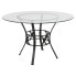 Фото #2 товара Carlisle 48'' Round Glass Dining Table With Black Metal Frame