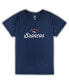 ფოტო #4 პროდუქტის Women's Navy Denver Broncos Plus Size Badge T-shirt and Flannel Pants Sleep Set