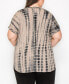 ფოტო #3 პროდუქტის Plus Size Tie Dye Short Sleeve Top