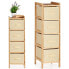 Chest of drawers Cream Wood Textile 28 x 89 x 29,5 cm (2 Units)