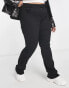 ONLY Curve Sally high waisted flared jeans in black