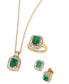 ფოტო #6 პროდუქტის Brasilica by EFFY® Emerald (1-3/8 ct. t.w.) and Diamond (1/2 ct. t.w.) in 14k Gold