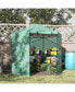 Фото #3 товара 7.4' Portable Hexagonal Walk In Greenhouse 3-Tier Shelves Gardening