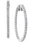 ფოტო #1 პროდუქტის Diamond Hoop Earrings in 14k White Gold (2 ct. t.w.)