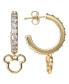 ფოტო #1 პროდუქტის Mickey Mouse Cubic Zirconia Hoop Earrings, Officially Licensed