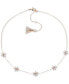 Фото #1 товара lonna & lilly gold-Tone Crystal Flower Frontal Necklace, 16" + 3" extender
