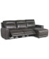 Фото #3 товара CLOSEOUT! Blairemoore 3-Pc. Leather Sofa with Power Chaise and 2 Power Recliners, Created for Macy's