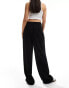 Фото #5 товара Vero Moda pleat front jersey crepe dad trousers in black