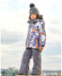 Toddler Boys Two Piece Snowsuit Solid Pant And Print Jacket Dark Gray Camo - Toddler|Child