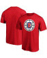 Men's Red LA Clippers Primary Team Logo T-shirt