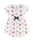 Фото #3 товара Baby Girls Baby Organic Cotton Dress and Cardigan 2pc Set, Floral Dot