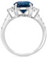 ფოტო #4 პროდუქტის EFFY® London Blue Topaz (4-1/10 ct. t.w.) & White Sapphire (5/8 ct. t.w.) Ring in 14k White Gold