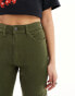 Noisy May Moni high waisted ultility cargo jeans in khaki Фиолетовый, W25 L32 - фото #10