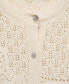 ფოტო #4 პროდუქტის Women's Buttons Detail Openwork Cardigan