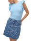 ფოტო #3 პროდუქტის Women's O-Neck Knitted Flutter-Sleeve Top