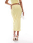 In The Style exclusive ruffle detail maxi skirt co-ord in yellow