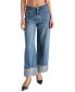 ფოტო #1 პროდუქტის Women's Noeli Wide-Leg Cuffed Jeans