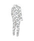 ფოტო #3 პროდუქტის Men's White Philadelphia Eagles Allover Print Docket Union Full-Zip Hooded Pajama Suit