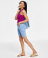 Women's High-Rise Denim Bermuda Shorts, Created for Macy's