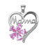 Charming silver pendant Sparkling Heart Mama P0001345