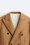 Фото #11 товара Длинное пальто из смесовой шерсти ZARA