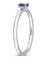 ფოტო #4 პროდუქტის Oval Sapphire (1/3 ct. t.w.) Stackable Ring in 10k White Gold