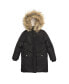 ფოტო #1 პროდუქტის Girl Puffy Long Coat Black - Toddler|Child