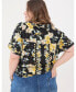 ფოტო #2 პროდუქტის Plus Size Cali Citrus Floral Shirt