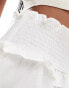 Фото #2 товара ASOS DESIGN linen shirred short in ivory