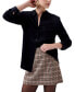 ფოტო #1 პროდუქტის Women's Ennis Satin Long-Sleeve Shirt