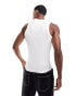 ASOS DESIGN muscle rib vest in white